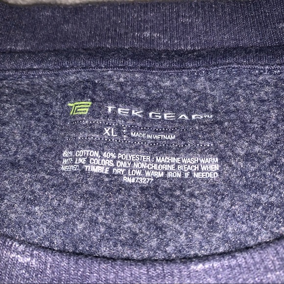 Tek Gear Basic Dark Navy Blue Marl Sweatshirt With Thumbholes - Picture 5 of 5